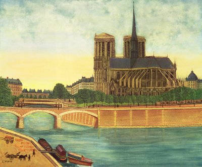 Notre-Dame (view of the apse) c.1933 by Louis Vivin